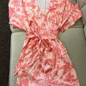 Pink Lily Floral Romper